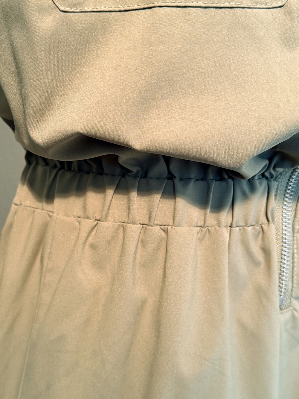 Almost Famous Sage Green Khaki Utility Jumpsuit M - Picture 5 of 11